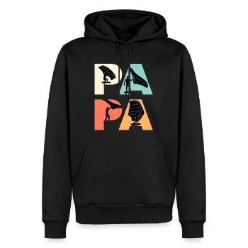 Wingfoil Papa Wing Surf Dad Wing Foil - Sweat à capuche Premium bio Homme - noir - Devant - Nico (187cm)