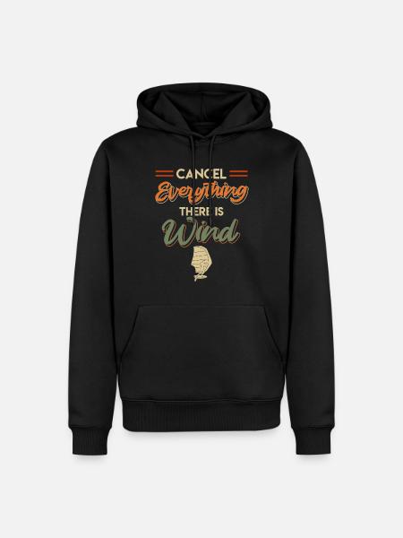 Wing Foil Wing Surf Wingfoiling Wingsurfing - Men’s Premium Organic Hoodie - black