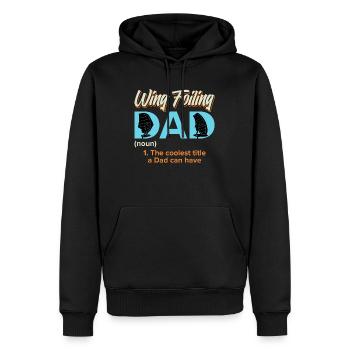 Wing Foiling Dad Wing Surf Wing Foil - Männer Premium Bio Hoodie - Schwarz - Vorne - Nico (187cm)