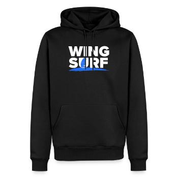 Wing Surf Wing Foil Wingsurf - Männer Premium Bio Hoodie - Schwarz - Vorne - Nico (187cm)