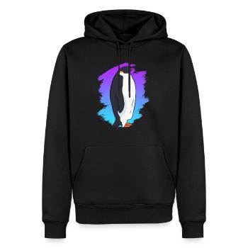 Pinguin Königspinguin - Männer Premium Bio Hoodie - Schwarz - Vorne - Nico (187cm)