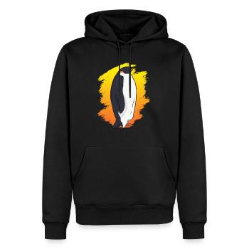 Pinguin Königspinguin - Männer Premium Bio Hoodie - Schwarz - Vorne - Nico (187cm)