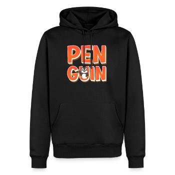 Pinguin niedliches Pinguin - Männer Premium Bio Hoodie - Schwarz - Vorne - Nico (187cm)
