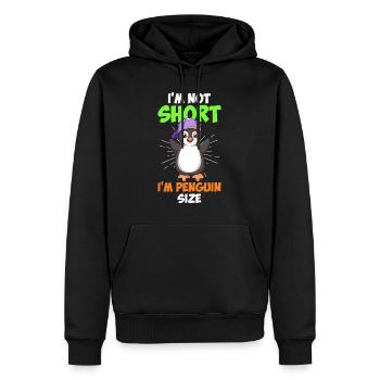 Pas court Je suis Pingouin Taille Petit Ami Pingouin - Sweat à capuche Premium bio Homme - noir - Devant - Nico (187cm)