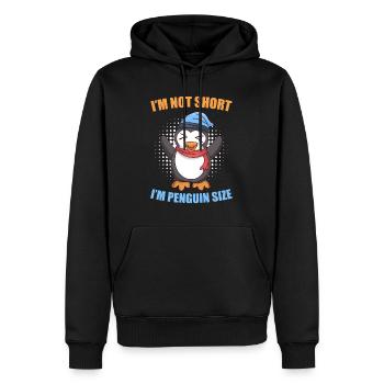Not small only penguin size Penguin Size - Men’s Premium Organic Hoodie - black - Front - Nico (187cm)