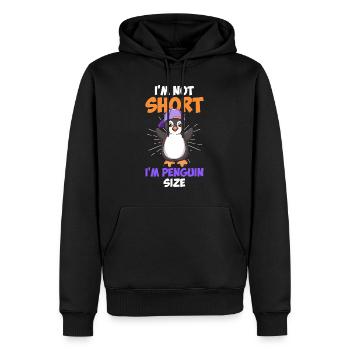 Pas court Je suis Pingouin Taille Petit Ami Pingouin - Sweat à capuche Premium bio Homme - noir - Devant - Nico (187cm)