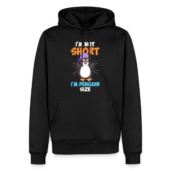 Pas court Je suis Pingouin Taille Petit Ami Pingouin - Sweat à capuche Premium bio Homme - noir - Devant - Nico (187cm)
