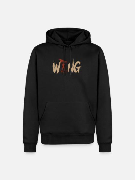Wing Foiling Wing Surf Wing Foil Wingfoil - Men’s Premium Organic Hoodie - black