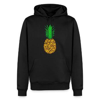 Cute Pi Day Shirt Pineapple Fruit Lover Math - Men’s Premium Organic Hoodie - black - Front - Nico (187cm)