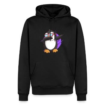 Dabbing Pinguin Kinder - Männer Premium Bio Hoodie - Schwarz - Vorne - Nico (187cm)