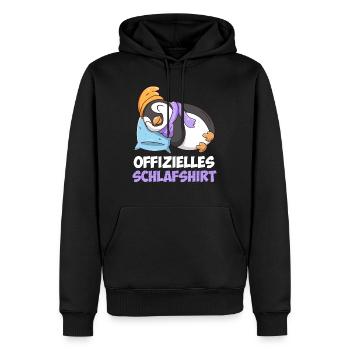 Offizielles Schlafshirt Schlafen Pinguin - Männer Premium Bio Hoodie - Schwarz - Vorne - Nico (187cm)