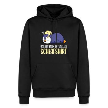 Pinguin Schlafshirt offizielles Schlafshirt - Männer Premium Bio Hoodie - Schwarz - Vorne - Nico (187cm)
