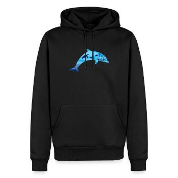Dolphin Underwater World Diving Plongeurs - Sweat à capuche Premium bio Homme - noir - Devant - Nico (187cm)