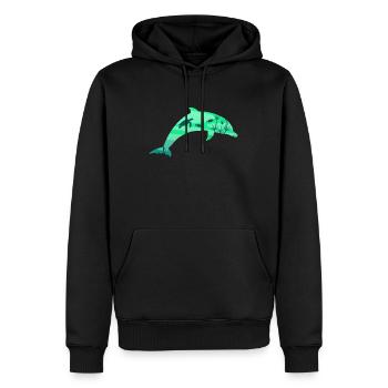 Dolphin Underwater World Diving Plongeurs - Sweat à capuche Premium bio Homme - noir - Devant - Nico (187cm)
