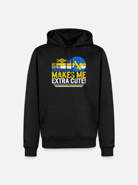 World Down Syndrome Day, Extra Chromosome Extra - Men’s Premium Organic Hoodie - black