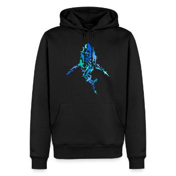 Hai Schwarm Hai Taucher Taucher - Männer Premium Bio Hoodie - Schwarz - Vorne - Nico (187cm)