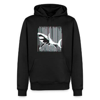 Hai weißer Hai Taucher Meeresbiologe - Männer Premium Bio Hoodie - Schwarz - Vorne - Nico (187cm)