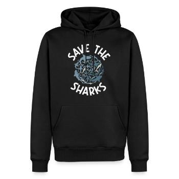 Save Sharks Shark Protection Plongeurs - Sweat à capuche Premium bio Homme - noir - Devant - Nico (187cm)
