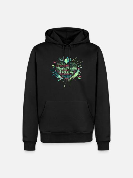 Mental Health Awareness - Men’s Premium Organic Hoodie - black