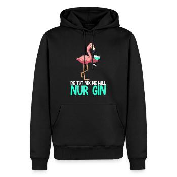 Die will nur Gin trinken Gin Trinkern - Männer Premium Bio Hoodie - Schwarz - Vorne - Nico (187cm)