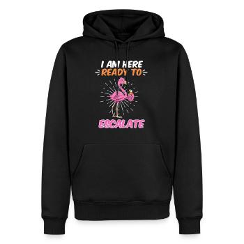 I'm there I can go! Party Escalation - Men’s Premium Organic Hoodie - black - Front - Nico (187cm)