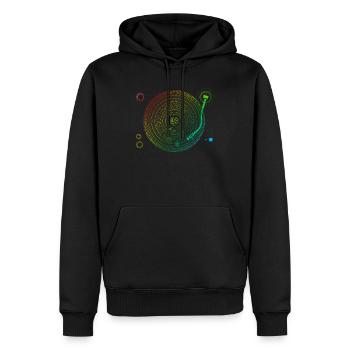 Space DJ Design Solar System Platine EDM impression - Sweat à capuche Premium bio Homme - noir - Devant - Nico (187cm)