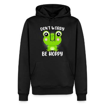 Ne vous inquiétez pas d’être Hoppy Frog Kids - Sweat à capuche Premium bio Homme - noir - Devant - Nico (187cm)