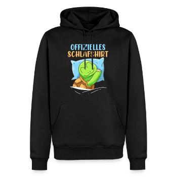 Offizielles Schildkröten Schlafshirt - Männer Premium Bio Hoodie - Schwarz - Vorne - Nico (187cm)