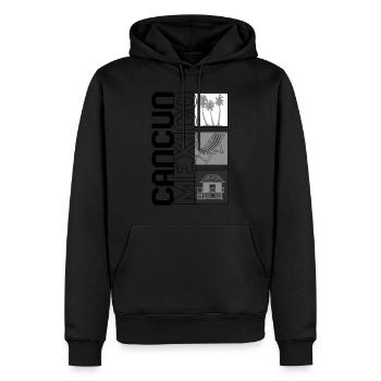 Chemise Mexique, Cancun Mexico Retro Tee, Noël - Sweat à capuche Premium bio Homme - noir - Devant - Nico (187cm)
