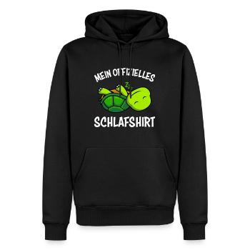 Schildkröten Schlafshirt offizielles Schlafshirt - Männer Premium Bio Hoodie - Schwarz - Vorne - Nico (187cm)