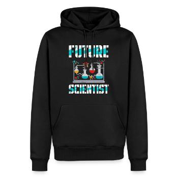 Futur scientifique Science Geek Chimiste Sciencegeek - Sweat à capuche Premium bio Homme - noir - Devant - Nico (187cm)