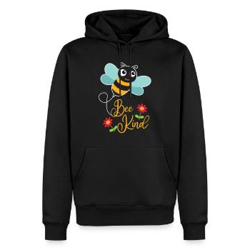 Be child - be friendly bees children - Men’s Premium Organic Hoodie - black - Front - Nico (187cm)