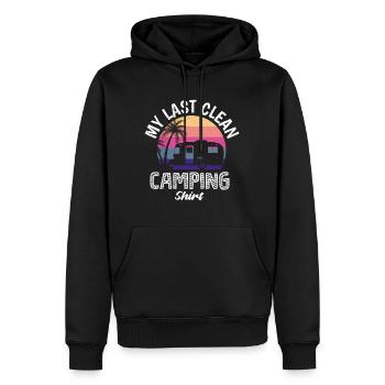 Mein letztes sauberes Camping Shirt - Männer Premium Bio Hoodie - Schwarz - Vorne - Nico (187cm)