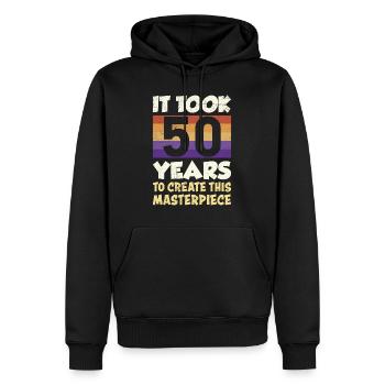 Papa Geburtstag 50 - Männer Premium Bio Hoodie - Schwarz - Vorne - Nico (187cm)