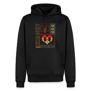 DialyseKrankenschwester Shirt, Kidney Squad T-Shirt, Renal - Männer Premium Bio Hoodie - Schwarz - Vorne - Nico (187cm)