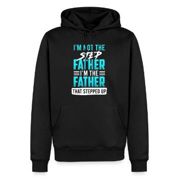 Stiefvater Spruch Bonus Papa Bonus Vater - Männer Premium Bio Hoodie - Schwarz - Vorne - Nico (187cm)