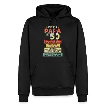 Herren Geburtstag 50 Jahre Papa 50. Geburtstag - Männer Premium Bio Hoodie - Schwarz - Vorne - Nico (187cm)