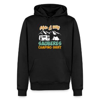 Letztes sauberes Camping Shirt - Männer Premium Bio Hoodie - Schwarz - Vorne - Nico (187cm)