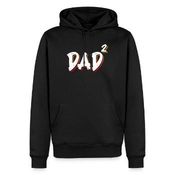 Papa 2 Kinder Zweifacher Vater - Männer Premium Bio Hoodie - Schwarz - Vorne - Nico (187cm)