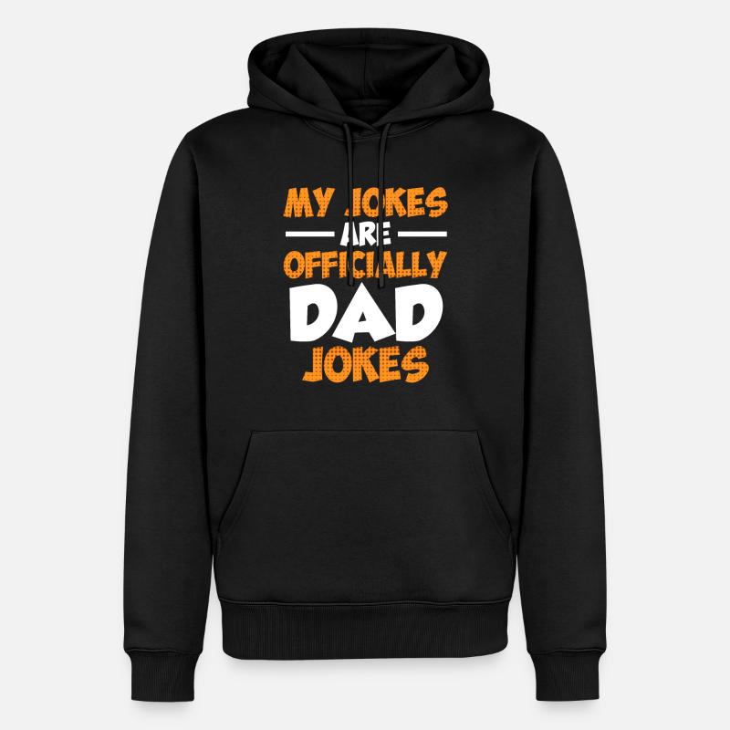 Papa-to-be Papa Blagues Papa Blagues - Sweat à capuche Premium bio Homme - noir