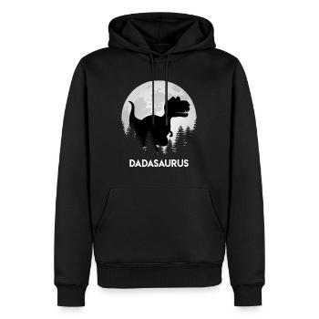 Papasaurus Papa Vater - Männer Premium Bio Hoodie - Schwarz - Vorne - Nico (187cm)
