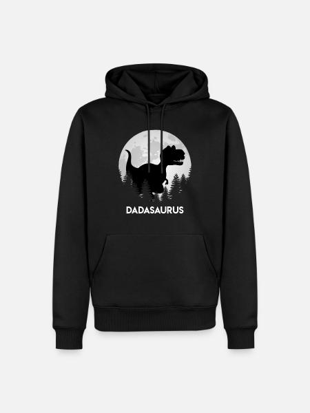 Papasaurus Papa Père - Sweat à capuche Premium bio Homme - noir