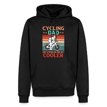 Cycling Dad Fahrradfahrer Papa - Männer Premium Bio Hoodie - Schwarz - Vorne - Nico (187cm)