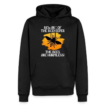Beware of the beekeeper Bees are harmless Beekeepers - Men’s Premium Organic Hoodie - black - Front - Nico (187cm)