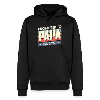 Papa 2023 - Männer Premium Bio Hoodie - Schwarz - Vorne - Nico (187cm)