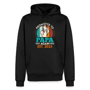 Zweites Kind 2023 Zweifacher Papa 2 Kinder Vater - Männer Premium Bio Hoodie - Schwarz - Vorne - Nico (187cm)