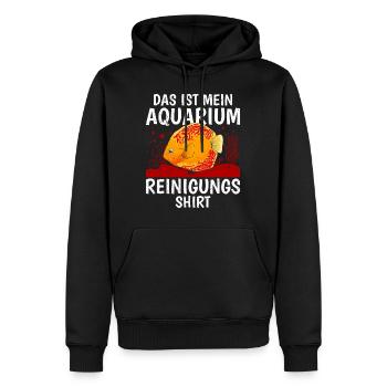 Aquarianer Spruch Aquarium Reinigung Shirt - Männer Premium Bio Hoodie - Schwarz - Vorne - Nico (187cm)