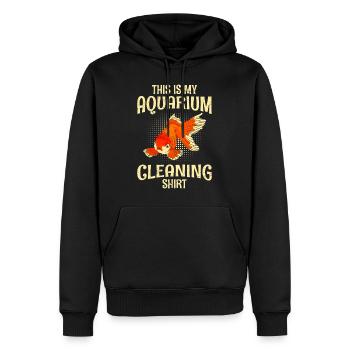 Plâtre d’aquarium - Sweat à capuche Premium bio Homme - noir - Devant - Nico (187cm)