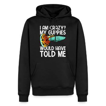 Guppy Fische Aquarium Aquarianer - Männer Premium Bio Hoodie - Schwarz - Vorne - Nico (187cm)