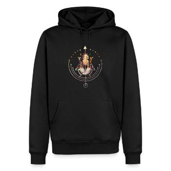 Heiliger Skarabäus Ägyptische Okkulte Geometrie - Männer Premium Bio Hoodie - Schwarz - Vorne - Nico (187cm)